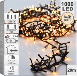 Guirlande de Noël 1000 LED 20 m – blanc chaud