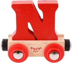 Bigjigs Rail wagon avec la lettre N pour circuit de train en bois