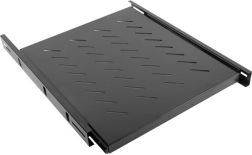 Étagère coulissante 1U pour baies 19" 800 mm, noire