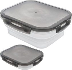 Boîte alimentaire pliable en silicone avec couvercle et joint 1 l