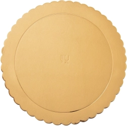 sous-plat rond doré pour gâteau 32 cm