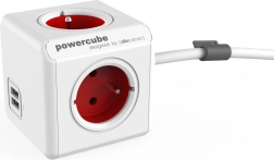 Multiprise rallonge PowerCube Extended USB 1,5 m, rouge