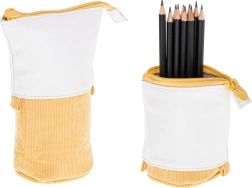 Trousse scolaire télescopique 2‑en‑1 – jaune