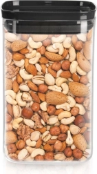 Récipient carré pour aliments secs avec couvercle hermétique 1,4 l