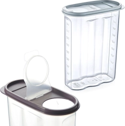 Boîte en plastique pour aliments secs avec doseur et jauge 2,4 l