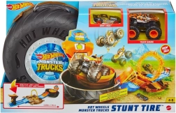Hot Wheels Monster Trucks arène de cascades dans un pneu – set portable