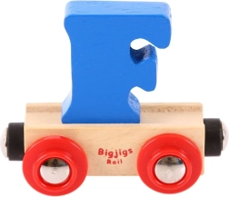 Wagon en bois Bigjigs Rail avec la lettre F