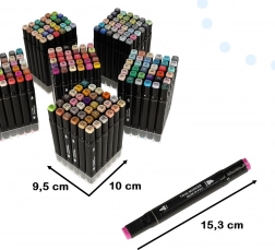 Marqueurs à alcool double pointe en étui avec support – 204