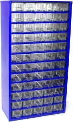 Armoire d’atelier métallique avec 60 petits tiroirs 30,5 × 55 × 15,5 cm TOKOZ