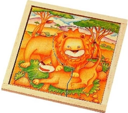 Puzzle en bois lion de l’édition Safari