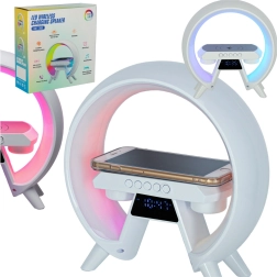 Lampe RGB avec chargeur sans fil et radio