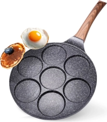 Poêle en granit pour œufs 7 trous BLACK&WOOD 26 cm