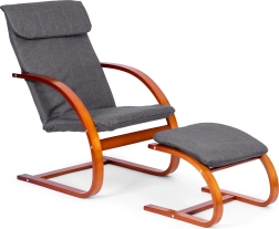 Fauteuil à bascule finlandais avec repose-pieds ModernHome pour salon