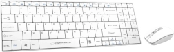 Clavier et souris sans fil slim 2,4 GHz LIBERTY blanc