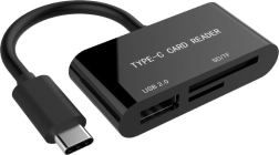 Lecteur de cartes USB‑C SDXC/combo/noir
