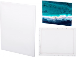 Toile de peinture sur châssis 40 × 50 cm, blanche, préalablement enduite