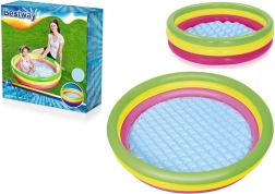 Bestway piscine gonflable pour enfants avec fond souple, 3 anneaux (102 × 25 cm)