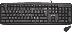 Clavier Tracer Maverick noir avec adaptateur USB + PS2