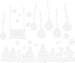 Autocollants de fenêtre de Noël en PVC – décorations pour verre faciles à retirer