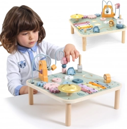 Viga PolarB table d’activités éducatif en bois avec labyrinthe à billes et xylophone
