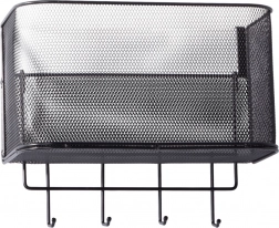 Panier suspendu en métal pour porte avec crochets