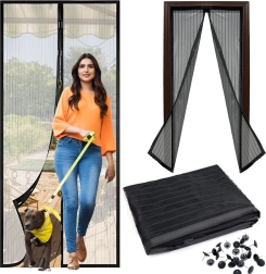 Moustiquaire de porte à fermeture magnétique 100 × 210 cm