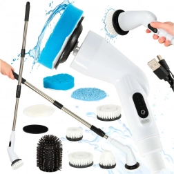 Serpillière rotative électrique et brosse de nettoyage avec 9 têtes