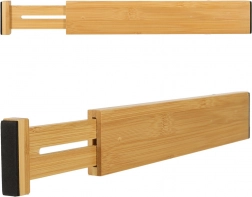 Organisateur de tiroir ajustable en bambou pour couverts et outils 43 cm