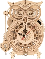 Puzzle mécanique en bois 3D Horloge chouette