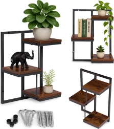 Étagère murale suspendue pour plantes à 3 niveaux loft MODERNHOME