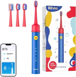 Brosse à dents sonique pour enfants avec application BITVAE, bleu