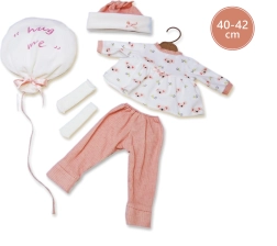 Tenue pour poupée NEW BORN 40–42 cm, ensemble 4 pièces avec doudou