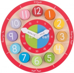 Bigjigs Toys horloge éducative en bois en anglais