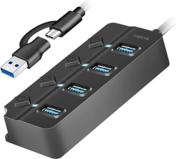 Hub USB à 4 ports, 3.2 Gen 1, noir