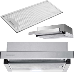 Hotte de cuisine télescopique 50 cm inox BERDSEN BT-233 avec éclairage LED