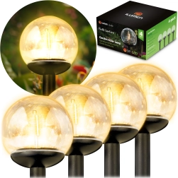 Lampes solaires de jardin sphériques 4 pcs ILUMEN LS-103