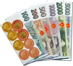 Argent factice couronnes tchèques