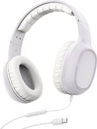 Casque supra-auriculaire avec microphone USB‑C blanc