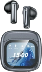 Écouteurs sans fil AWEI TP100 Bluetooth 5.4 TWS avec ENC et écran LCD – noir