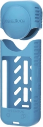 Coque en silicone et couvercle d'objectif Sunnylife pour Insta360 X4 (bleu)