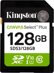 Carte mémoire SD 128 Go Kingston Canvas Select Plus Gen3