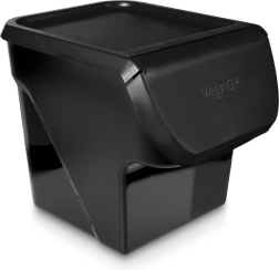 Boîte noire pour fruits et légumes avec couvercle 13 l