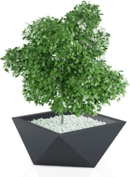 Pot de fleurs design MONUMO Vendetta 30 cm, anthracite