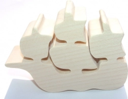 Fauna petit bateau en bois naturel