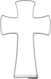 Emporte-pièce en acier inoxydable croix 6,4 cm