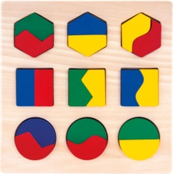 Bino puzzle en bois – formes géométriques