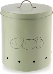 Boîte métallique verte pour pommes de terre et légumes GREENISH 8,7 l