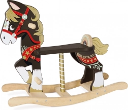 Le Toy Van Petilou cheval à bascule pour enfants – marron en bois