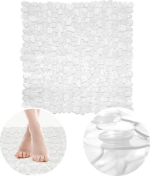 Tapis de douche antidérapant transparent 52 × 52 cm ORION