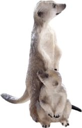 Figurine suricate – décoration réaliste en plastique